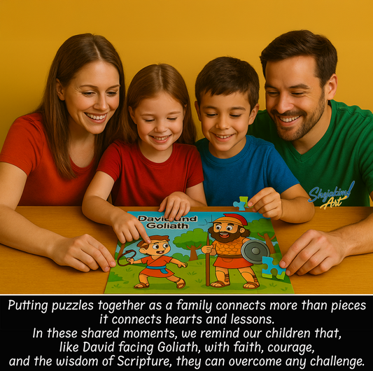 Biblical Story Jigsaw Puzzle Collection – Educational Scripture Gift – Family Puzzle Set – 4 Puzzles per Set (40 Pieces Each)