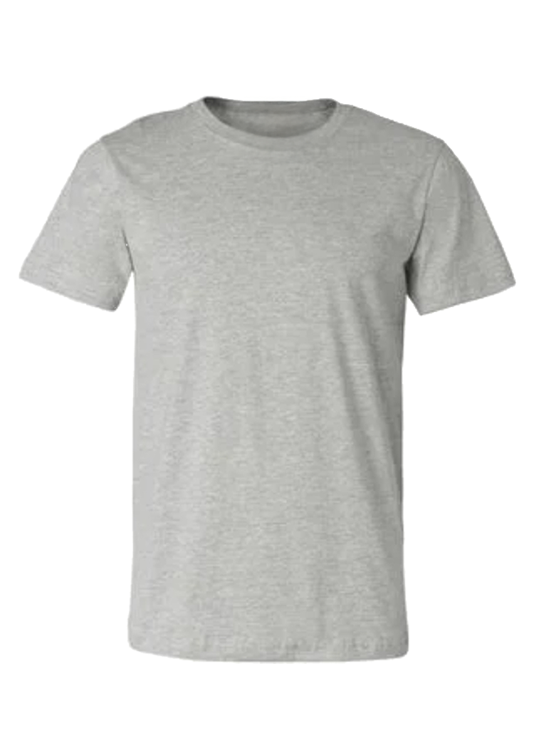 Gray T-Shirt – Plain Unisex Cotton Blend Tee – Soft Modern Fit Short Sleeve Shirt