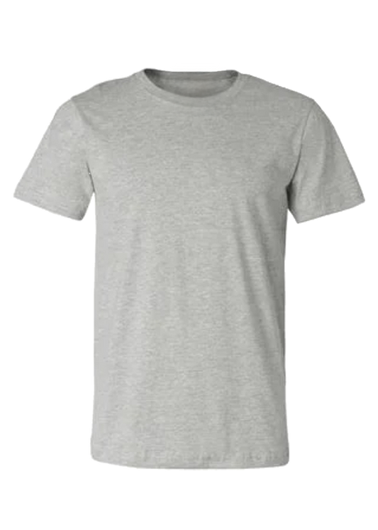 Gray T-Shirt – Plain Unisex Cotton Blend Tee – Soft Modern Fit Short Sleeve Shirt