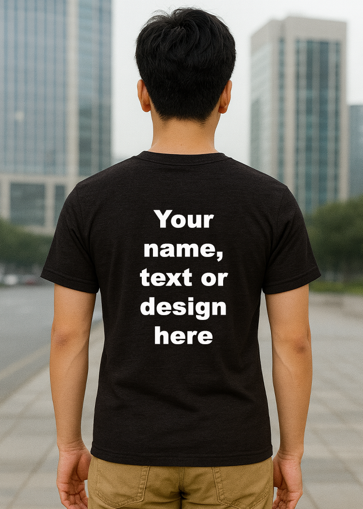Customizable Men’s T-Shirt – Personalized Cotton Blend Tee – Soft Modern Fit
