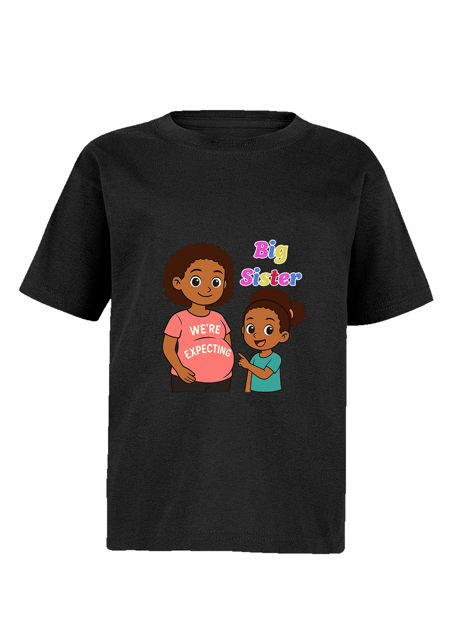 Big Sister “We’re Expecting” Shirt – Kids Pregnancy Announcement T-Shirt – Cute Sibling Reveal Outfit