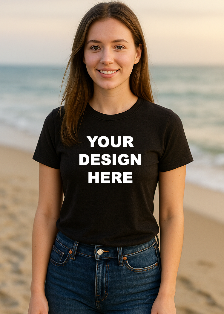 Customizable Women’s T-Shirt – Personalized Cotton Blend Tee – Soft Modern Fit