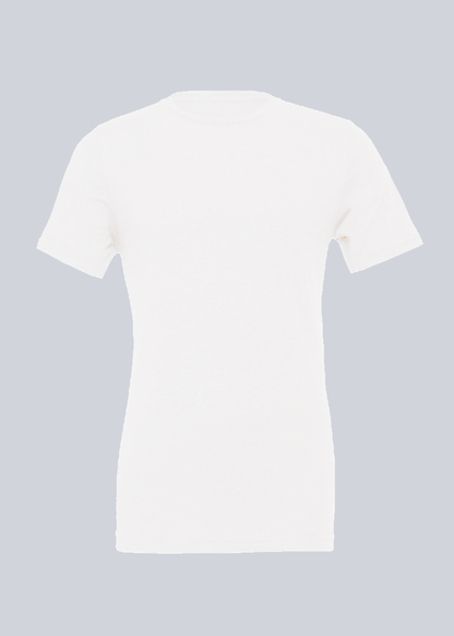 White T-Shirt – Plain Unisex Cotton Blend Tee – Soft Modern Fit Short Sleeve Shirt
