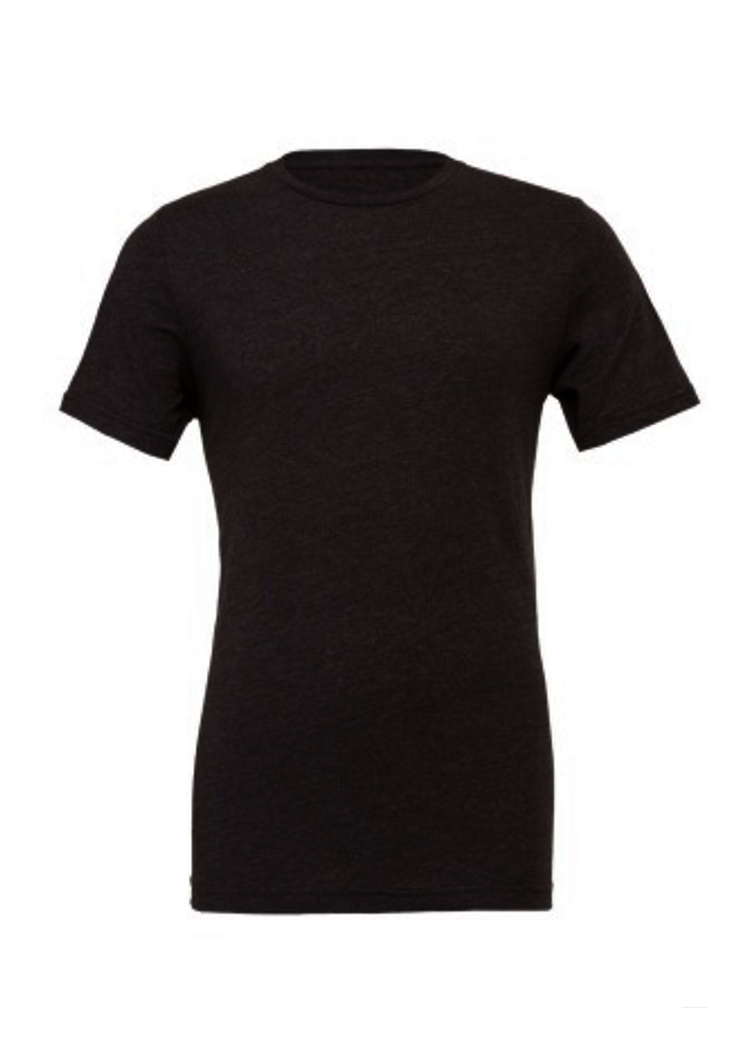 Black T-Shirt – Plain Unisex Cotton Blend Tee – Soft Modern Fit Short Sleeve Shirt
