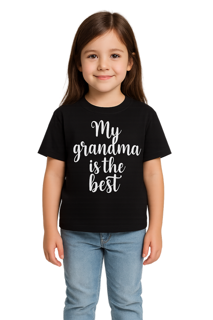 My Grandma Is the Best” T-Shirt – Cute Gift for Grandma – Soft Cotton Blend Tee