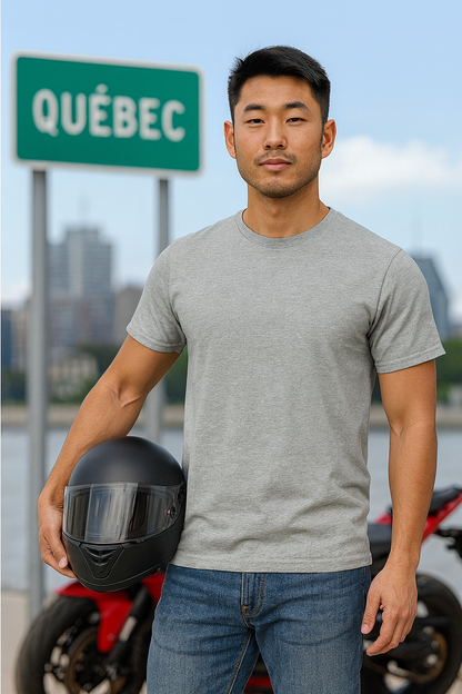 Gray T-Shirt – Plain Unisex Cotton Blend Tee – Soft Modern Fit Short Sleeve Shirt