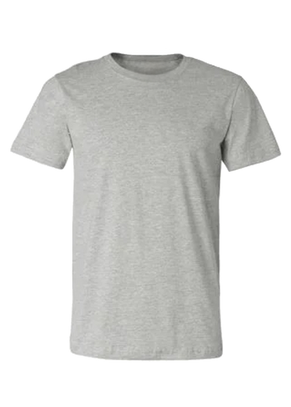 Gray T-Shirt – Plain Unisex Cotton Blend Tee – Soft Modern Fit Short Sleeve Shirt
