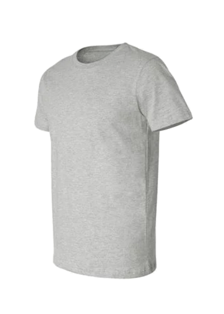 Gray T-Shirt – Plain Unisex Cotton Blend Tee – Soft Modern Fit Short Sleeve Shirt
