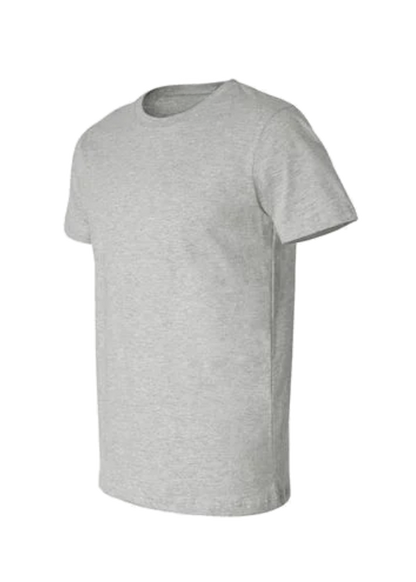 Gray T-Shirt – Plain Unisex Cotton Blend Tee – Soft Modern Fit Short Sleeve Shirt