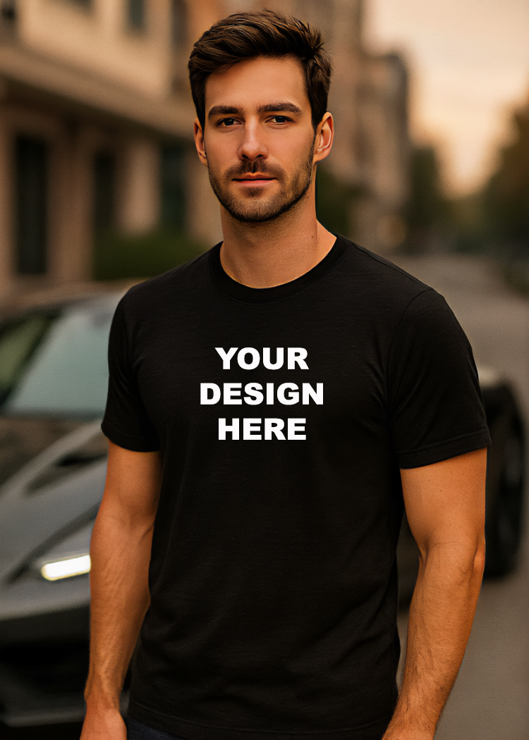 Customizable Mes’s T-Shirt – Personalized Cotton Blend Tee – Soft Modern Fit