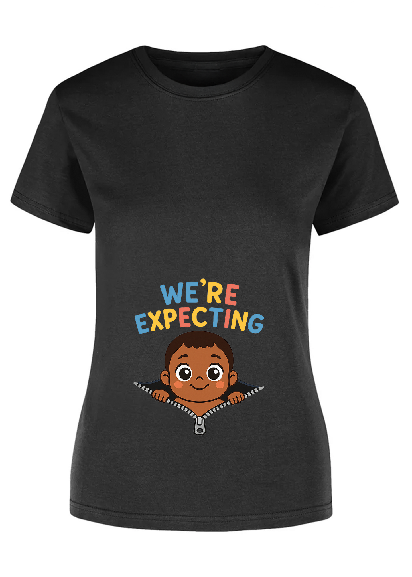 “We’re Expecting” Pregnancy Announcement T-Shirt for Women – Maternity Reveal Tee – Cute Baby Announcement Shirt