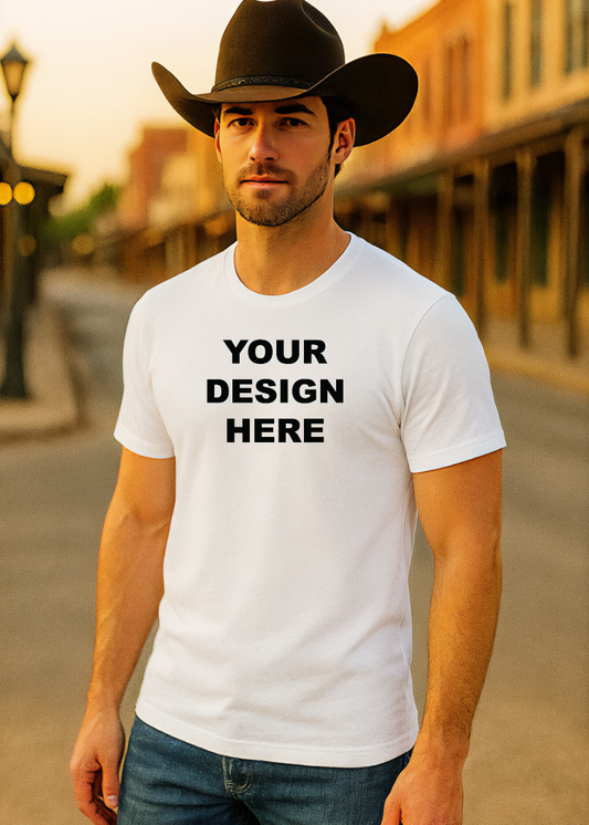 Customizable Men’s T-Shirt – Personalized Cotton Blend Tee – Soft Modern Fit