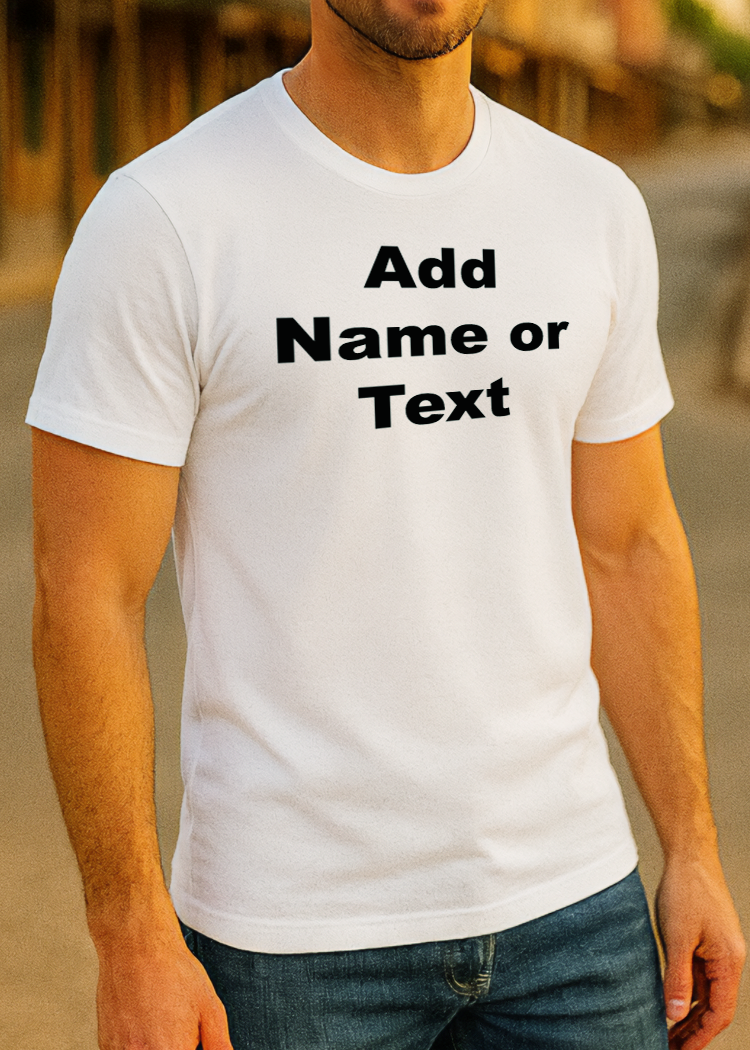 Customizable Men’s T-Shirt – Personalized Cotton Blend Tee – Soft Modern Fit