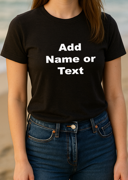 Customizable Women’s T-Shirt – Personalized Cotton Blend Tee – Soft Modern Fit