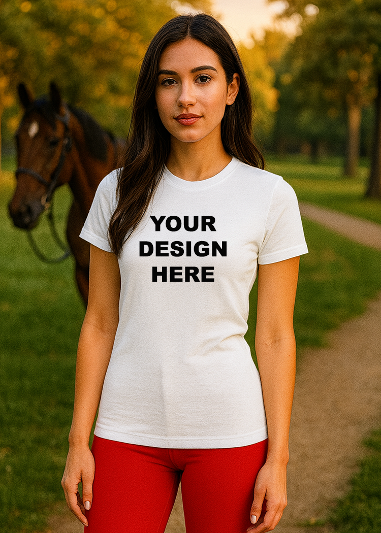 Customizable Women’s T-Shirt – Personalized Cotton Blend Tee – Soft Modern Fit